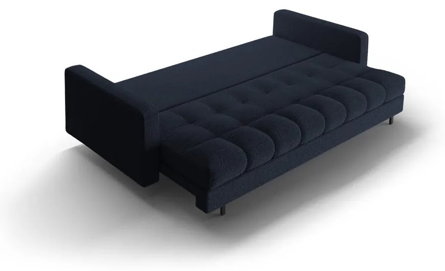 Tmavomodrá rozkladacia/s úložným priestorom pohovka z textílie buklé 222 cm Bali – Cosmopolitan Design