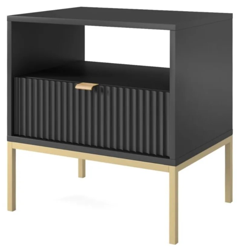 Nova nočný stolík čierny (S54)