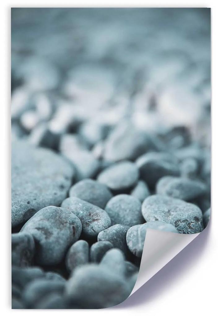 Gario Plagát Pláž sivých kameňov Farba rámu: Bez rámu, Rozmery: 40 x 60 cm
