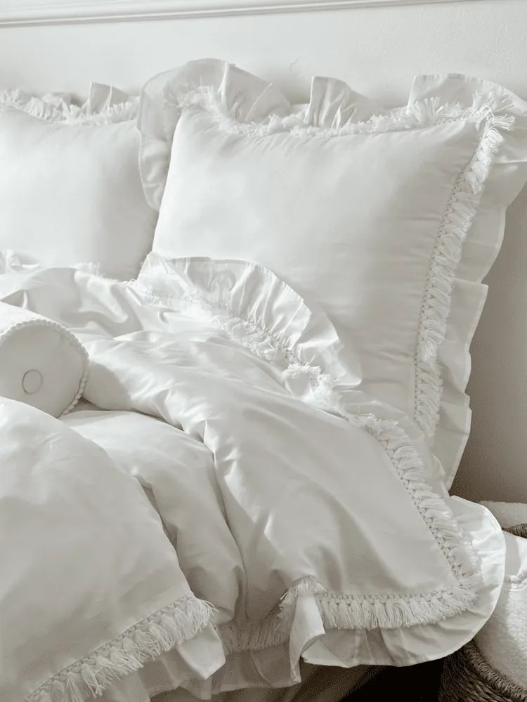 Boho obliečky pre dospelých biela 160x200cm