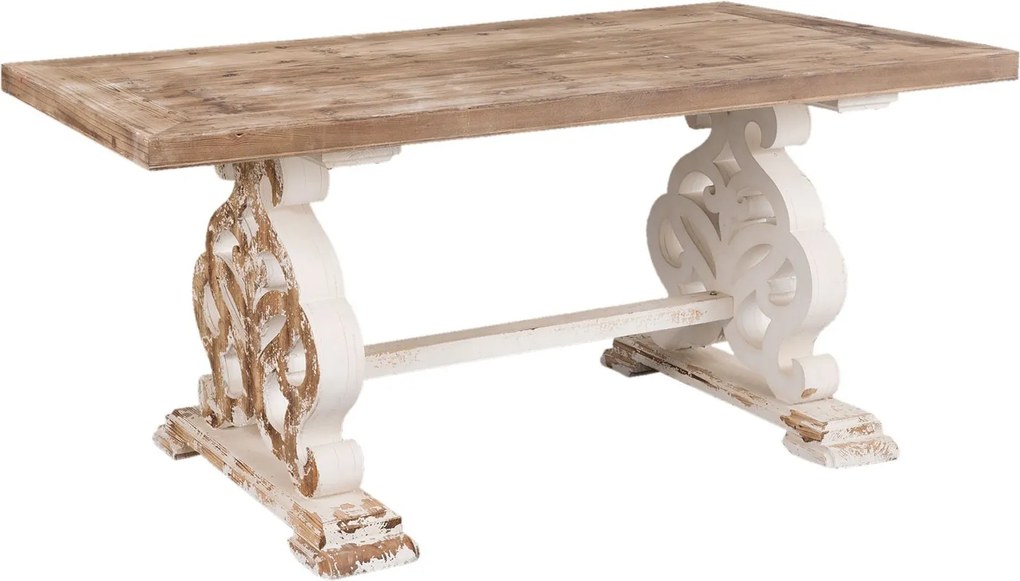 Drevený jedálenský stôl Franciese s patinou - 180 * 90 * 82 cm