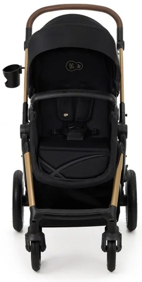 KINDERKRAFT-Kombinovaný kočík 3v1 MOOV 2 AIR Pure black + autosedačka MINK PRO