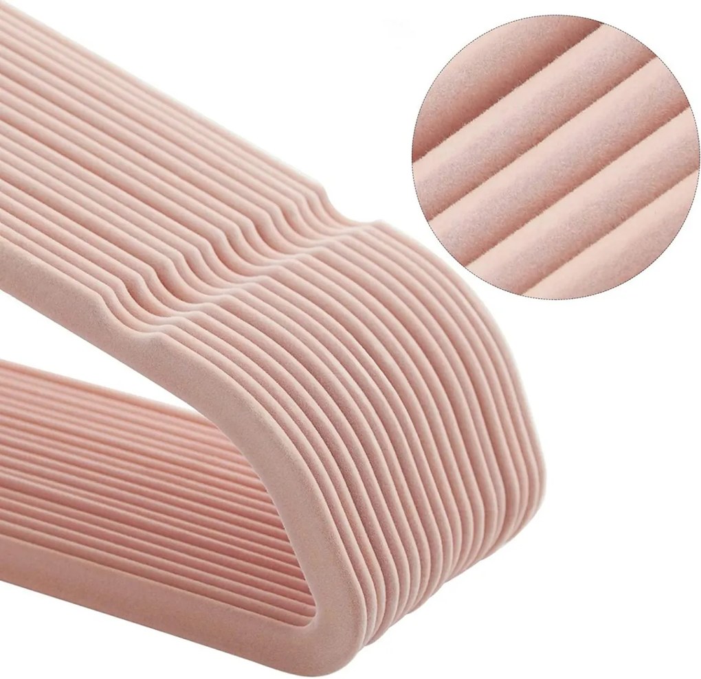 Sametové vešiaky Hanga - 50 ks