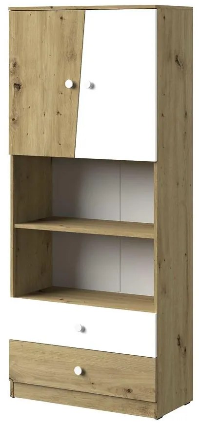 Regál Nero 04 80 – Biely Mat