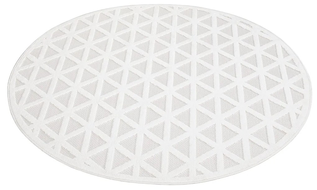Dekorstudio Okrúhly terasový koberec SANTORINI - 446 krémový Priemer koberca: 120cm
