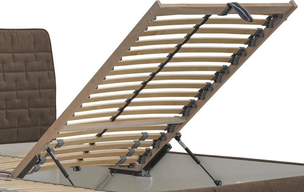 Posteľ Rita 180x200 cm, hnedá látka