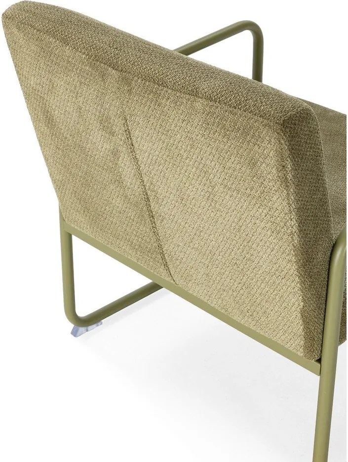 Zelené ženilkové kreslo Vince – MOME