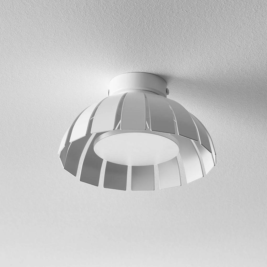 Biele dizajnové stropné LED svietidlo Loto 20 cm
