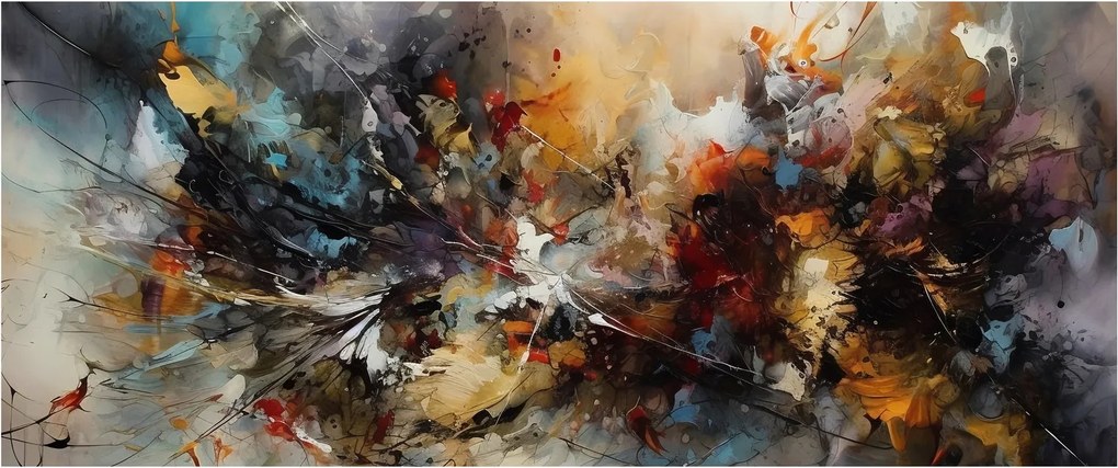 Obraz - Abstraktná grafika (120x50 cm)