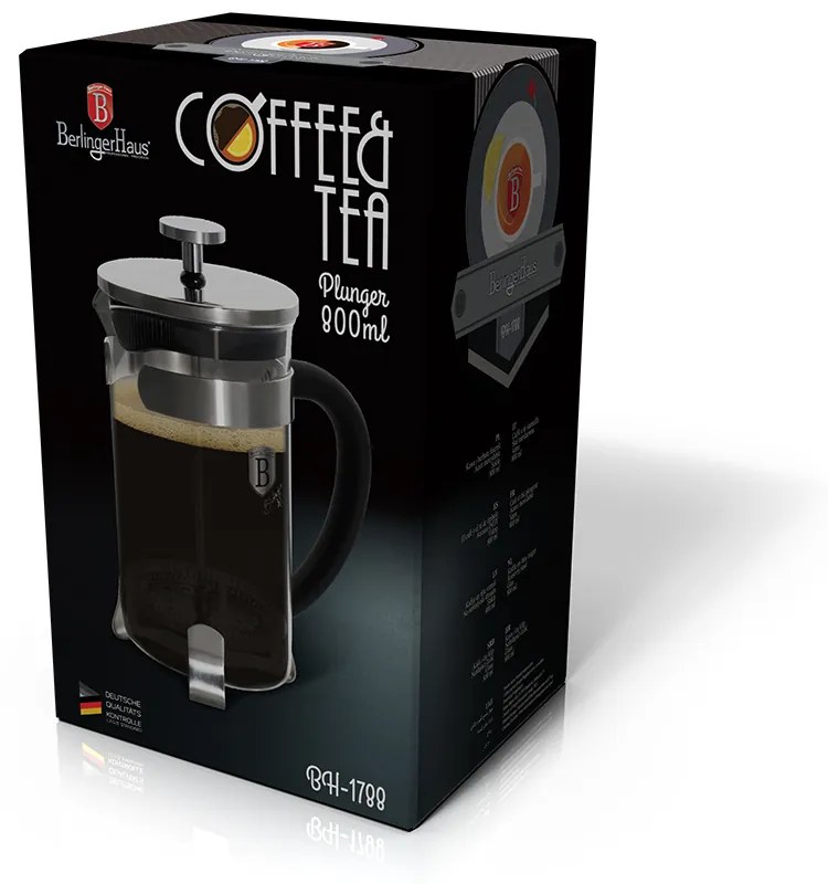 BERLINGERHAUS Black Royal Collection zaparovač Coffe&Tea 800 ml