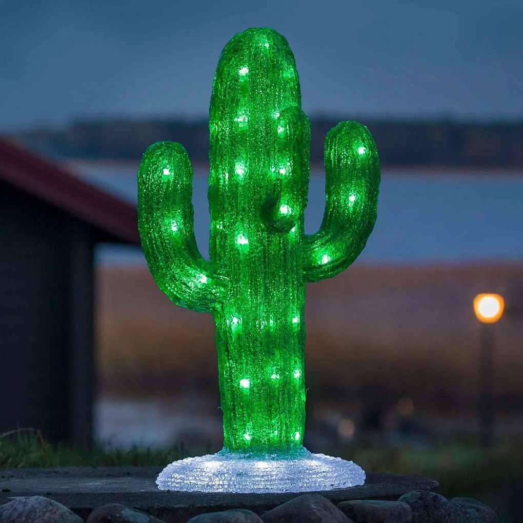 Vonkajšia LED dekorácia akrylový Kaktus
