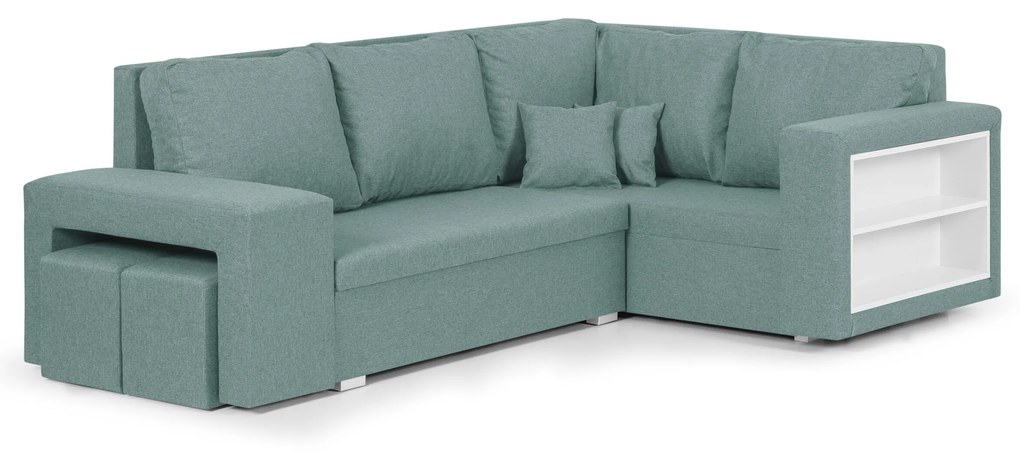 Rohová sedacia súprava s funkciou spania MODO3 Mätový