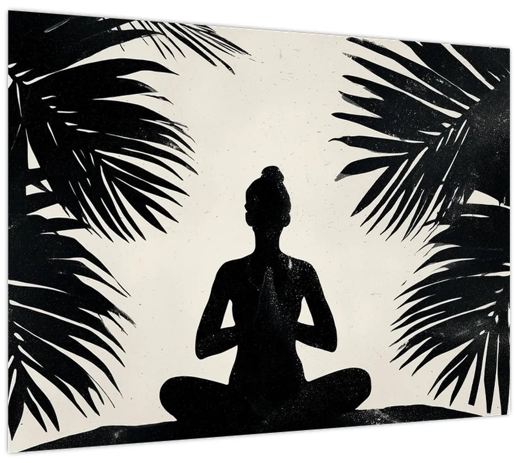 Sklenený obraz - Joga (70x50 cm)