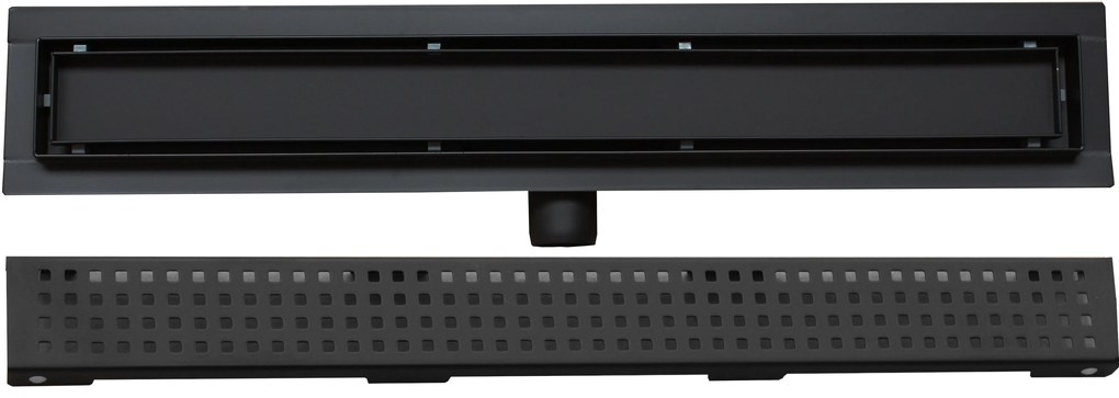 Sprchový žľab maxmax SQUARES BLACK - čierny