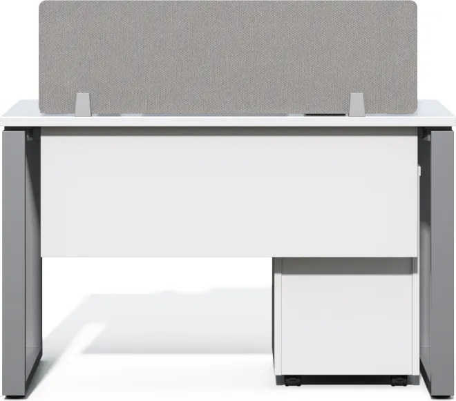 Kancelársky stôl s kontajnerom Houseland Prime Max 01 120 cm biely