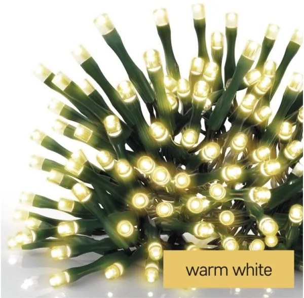 LED vianočný vonkajší svetelný reťazec 180xLED/23m IP44 teplá biela