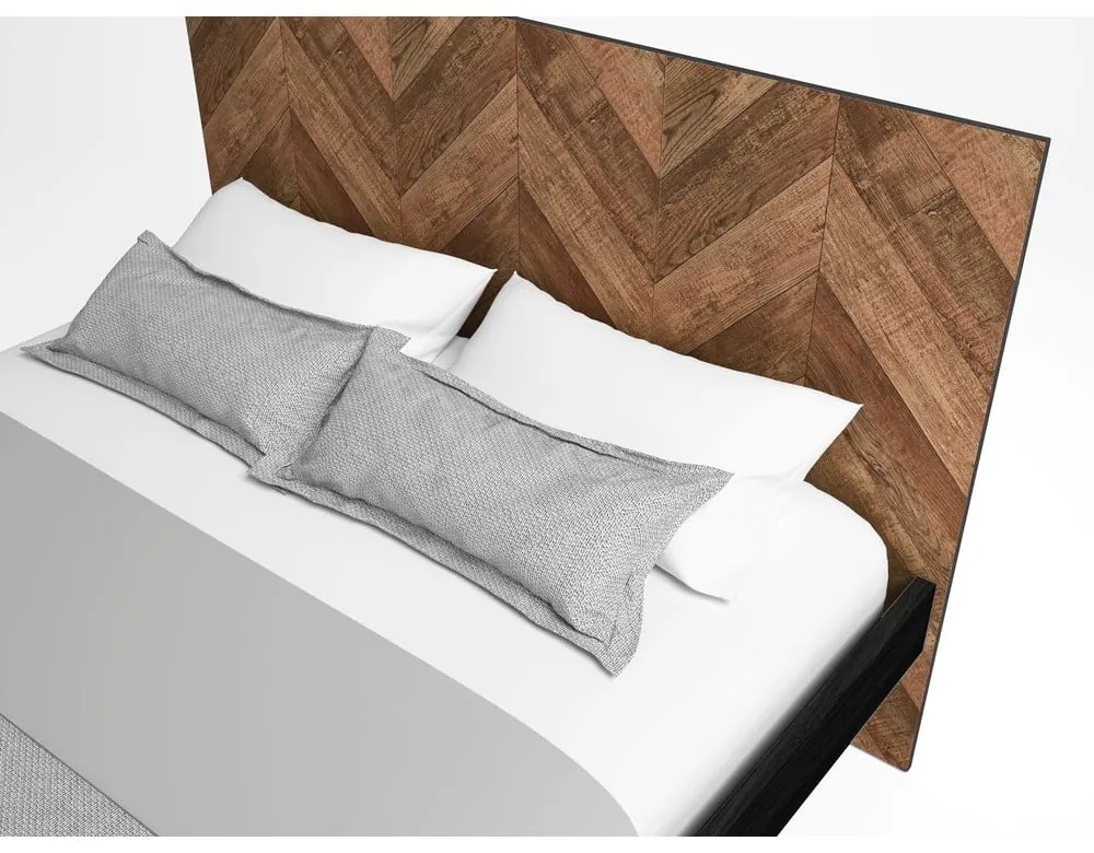 Čierna/v prírodnej farbe dvojlôžková posteľ 160x200 cm Gio – Marckeric