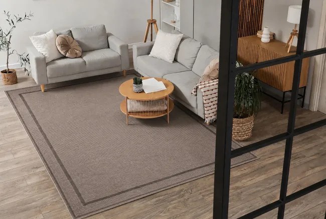 Koberec AURA J2659A tmavobéžový / béžový