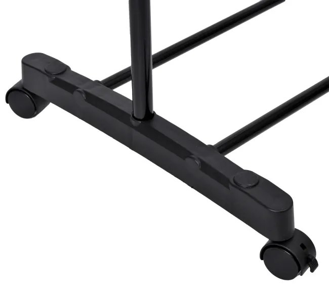 Vešiakový stojan BES na kolieskach čierny