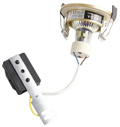 Sada 6 moderných zapustených bodových svetiel zlatá okrúhla IP44 - Xena