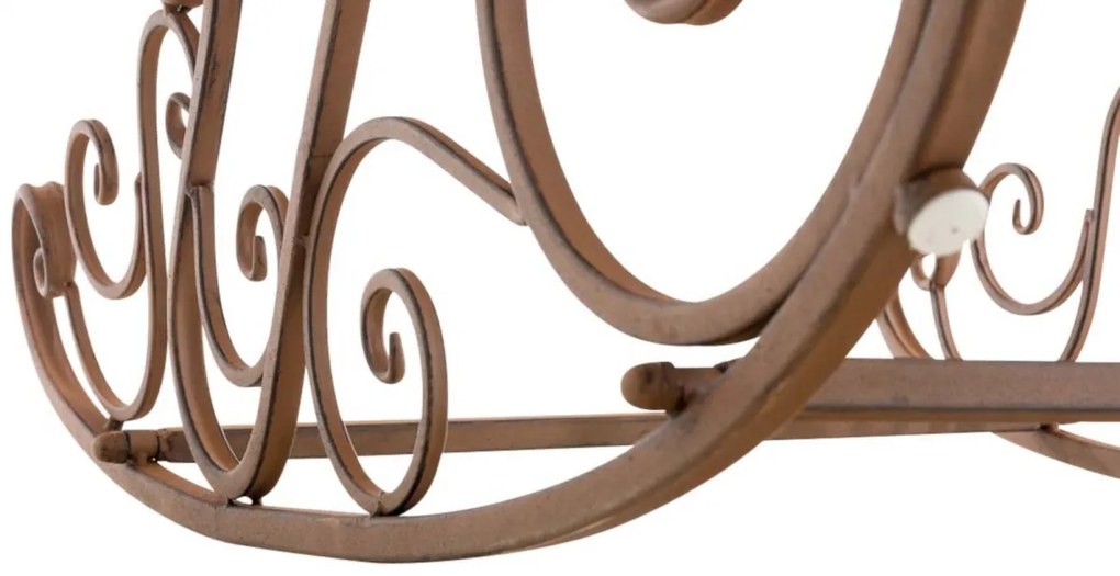 Kovové hojdacie kreslo Smile (SET 2 ks) - Hnedá antik