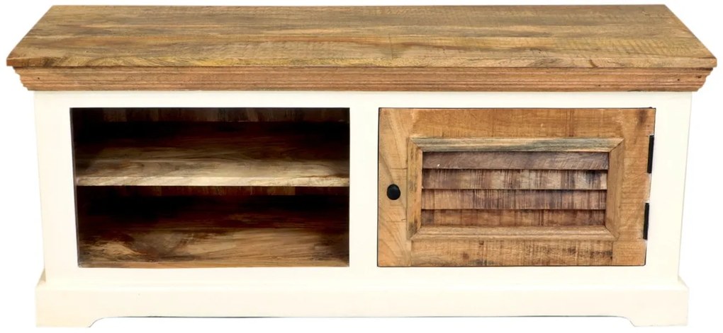 furniture-nabytek.cz - Rustikálny botník 120x50x45 z dreva mango