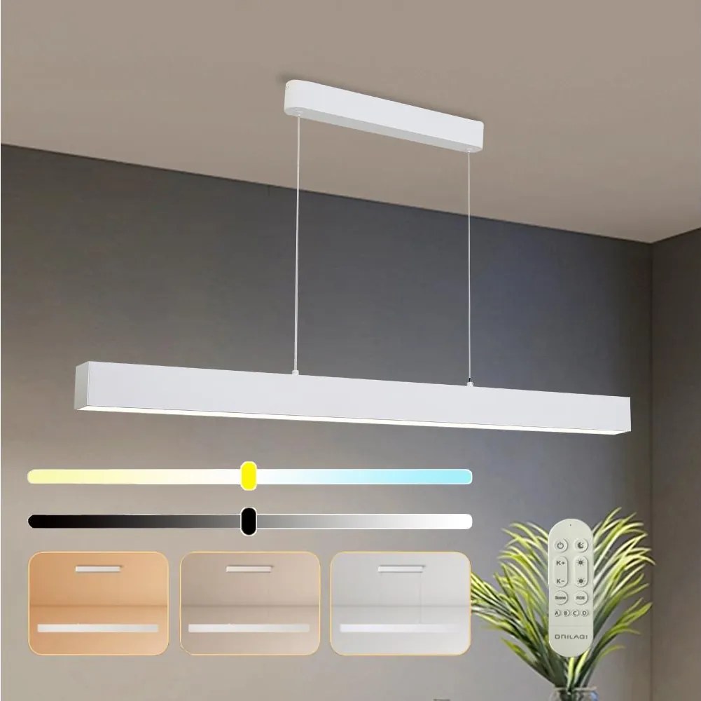 Brilagi - stmievateľný LED luster SLEEKLINE SMART LED/40W/230V Wi-Fi Tuya biely + diaľkové ovládanie