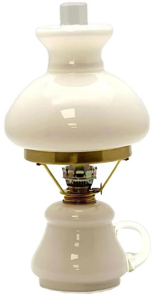 Floriánova huť Petrolejová lampa TEREZA 34 cm opál FL0053