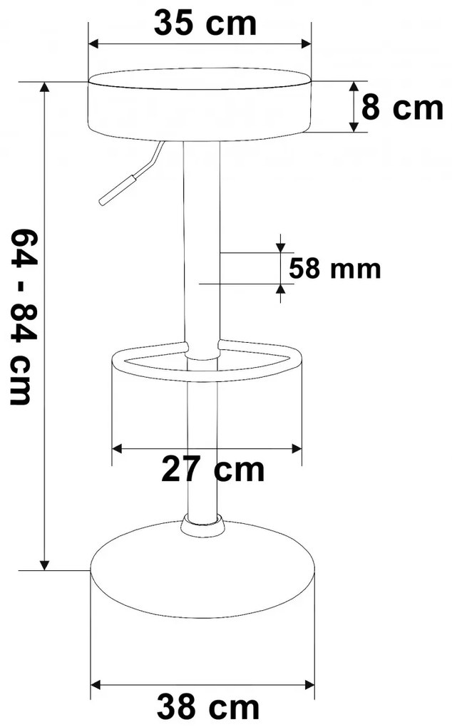 Barová stolička JIMI čierna