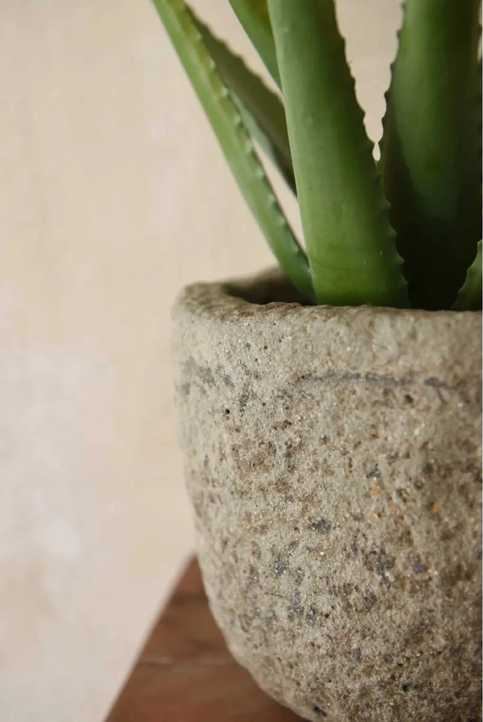 Okrúhly kvetináč LONDA, vláknocement, 25x22 cm, sivý