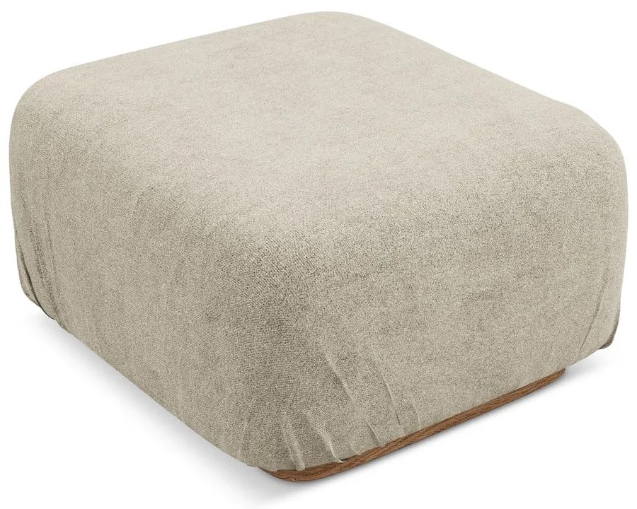 Béžová modulárna podnožka z textílie buklé Ailani – Makamii