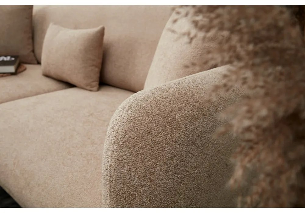 Béžová rohová pohovka (ľavý roh/s leňoškou) Simena – Balcab Home