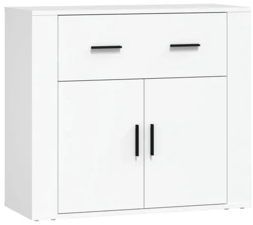 vidaXL Komoda biela 80x33x70 cm spracované drevo-