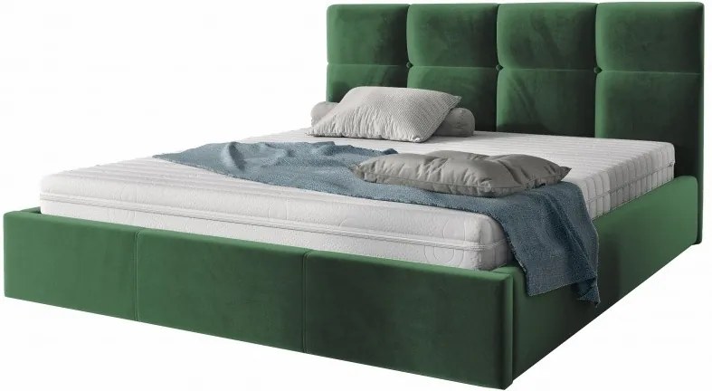 Hector Čalouněná postel Ksavier 160x200 dvoulůžko - zelené