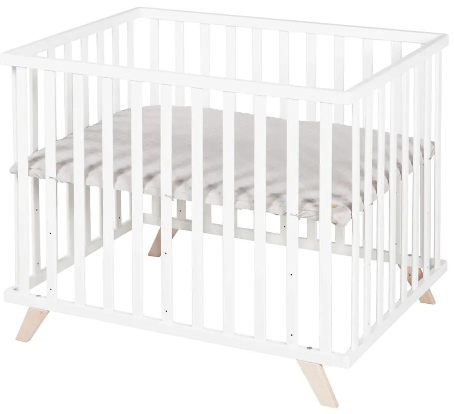 Biela detská ohrádka z bukového dreva 75x100 cm Lil Planet – Roba