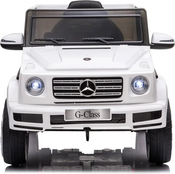 LEAN CARS Elektrické autíčko Mercedes G500 LED MP3 diaľkové ovládanie biele