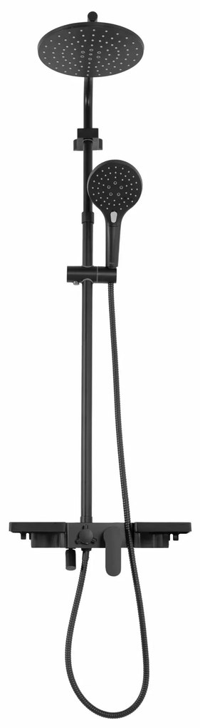 REA - Santos sprchový set s batériou 150mm, čierna, REA-P8803