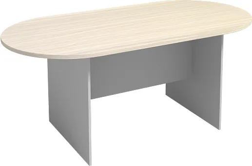 Rokovací stôl 1800 x 900 mm, oválny, breza