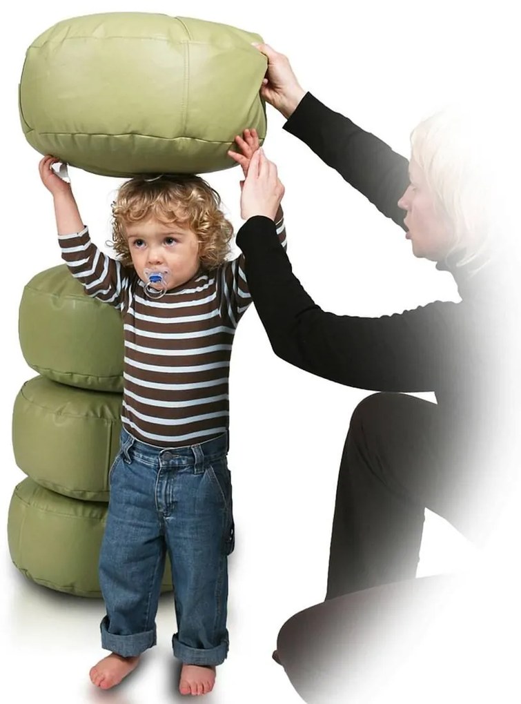 INTERMEDIC SK - Sedací vak 58x28 cm z ekokože | podnožka, sedenie, 135l, 1 ks Farba: E08 - Zelená svetlá (ekokoža)