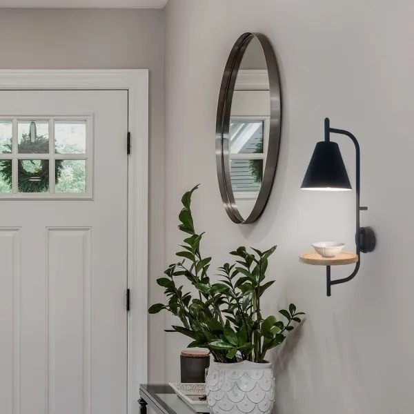 Rabalux 71293 - Nástenná lampa s poličkou AZOME 1xE27/15W/230V buk