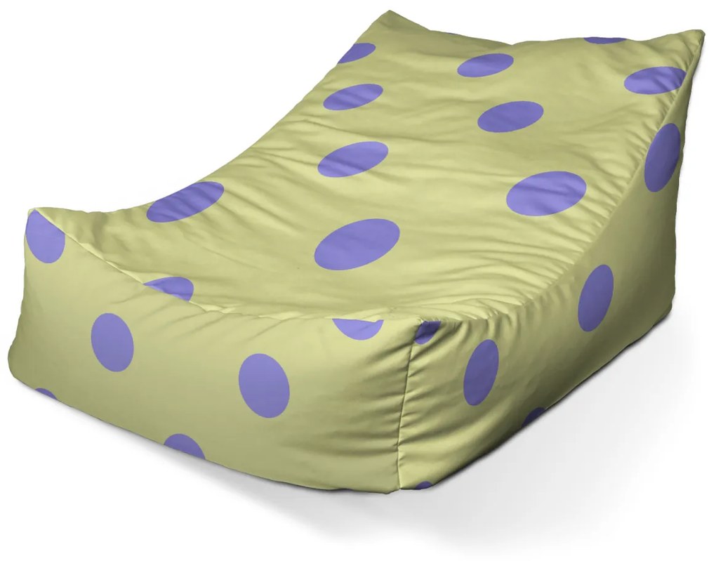Sablio Sedací vak Lounge Fialové bodky - 120 x 100 x 80 cm