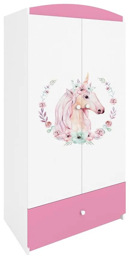 Skriňa Babydreams ružová – Kôň