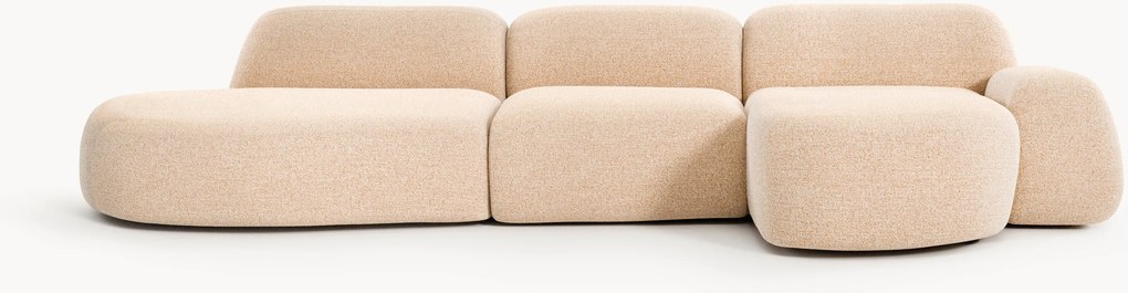 Modulárna buklé rohová pohovka Wolke (4-miestna)
