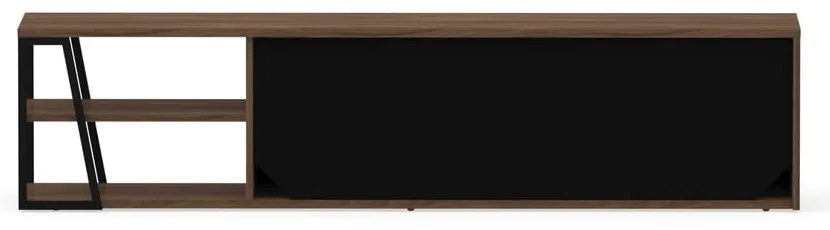 Čierny TV stolík v dekore orecha 190x45 cm Albi - TemaHome