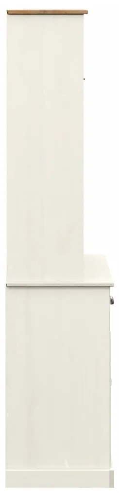Vysoká skrinka VIGO biela 78x40x175 cm borovicový masív