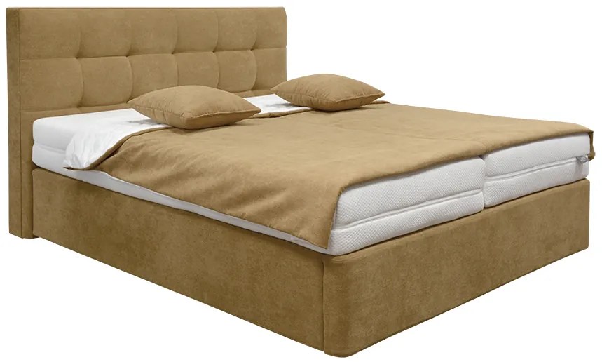 Boxspringová posteľ HONORE 180x200 žltá