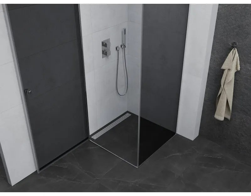 Mexen Pretoria sprchovací kút 90x90cm, 6mm sklo, chrómový profil-šedé sklo, 852-090-090-01-40