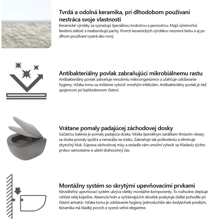 Deante Blur, záchodová WC misa s funkciou bidetu 525x372x349 mm, čierna matná, DEA-CDZ_NWPW