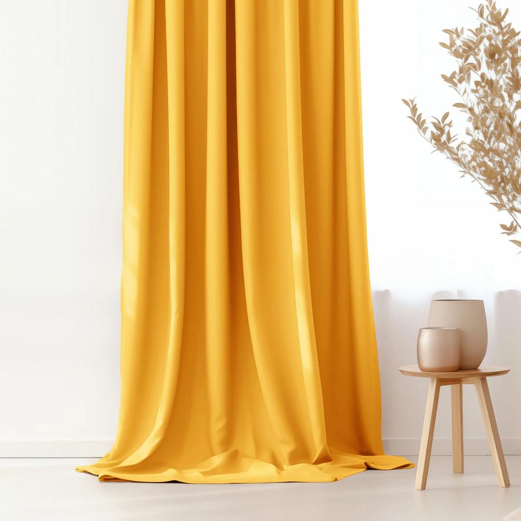 Goldea dekoračný záves rongo - žltý 220x145 cm