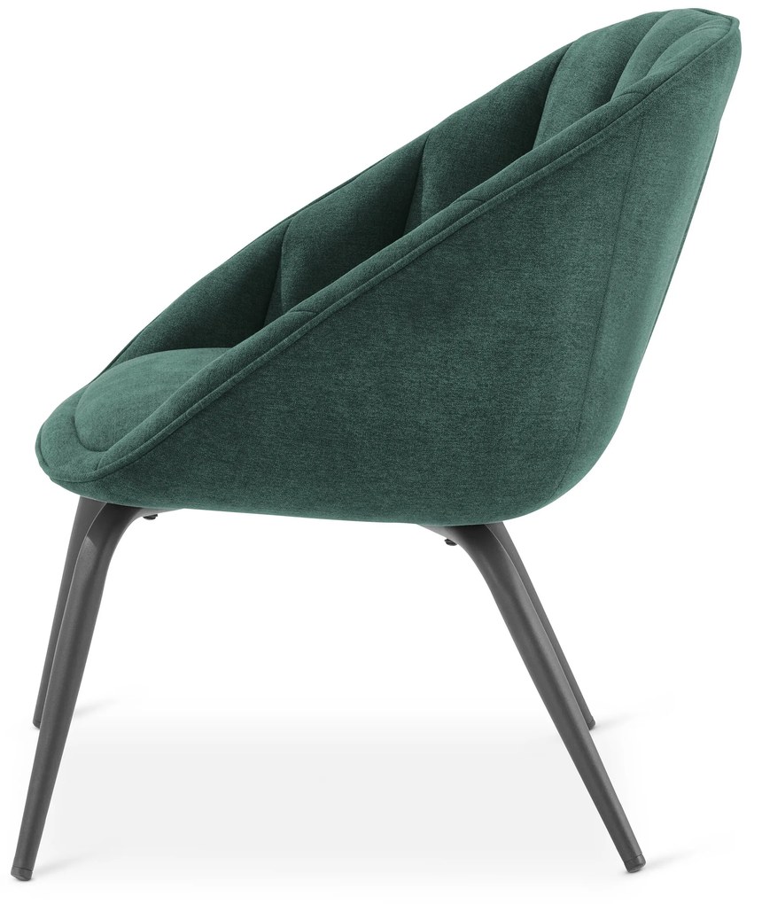 Čalúnená stolička, sivo-zelená